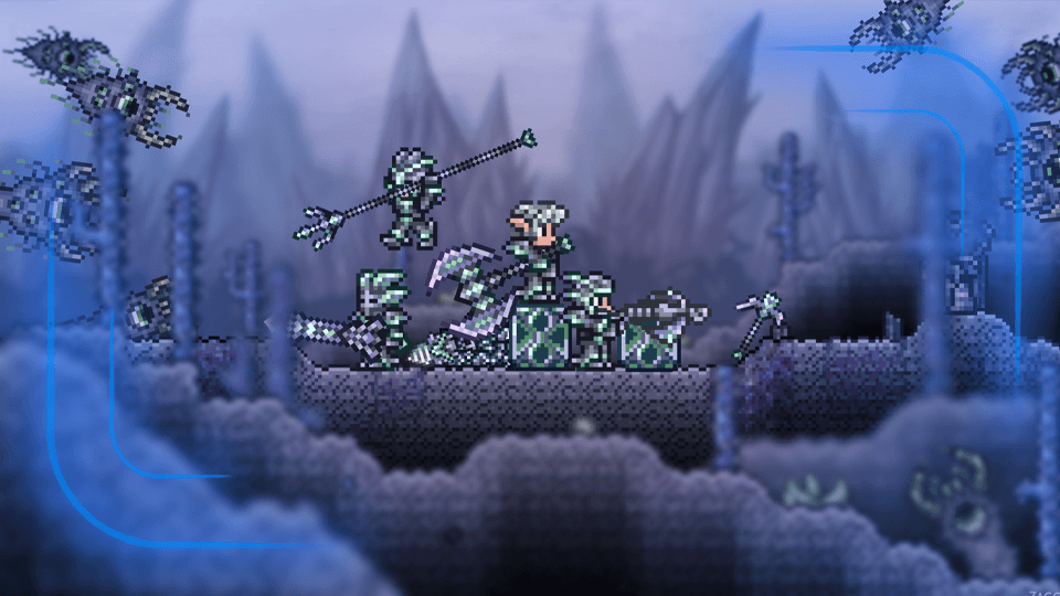 "Terraria Multiplayer Illustration"