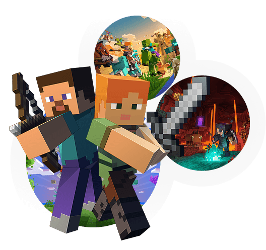 Minecraft Hero Illustration