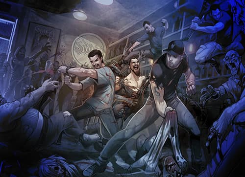 "Project Zomboid Multiplayer Illustration"