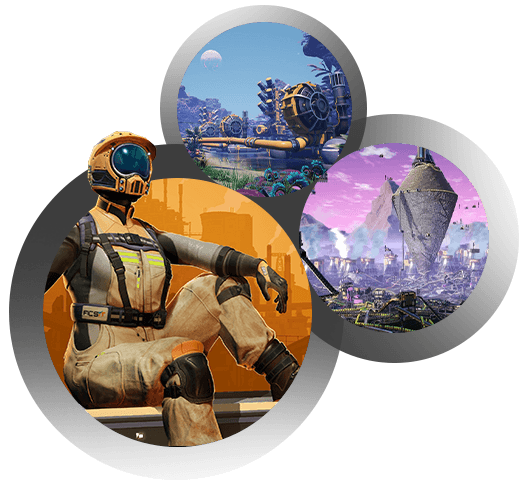 Satisfactory Hero Illustration