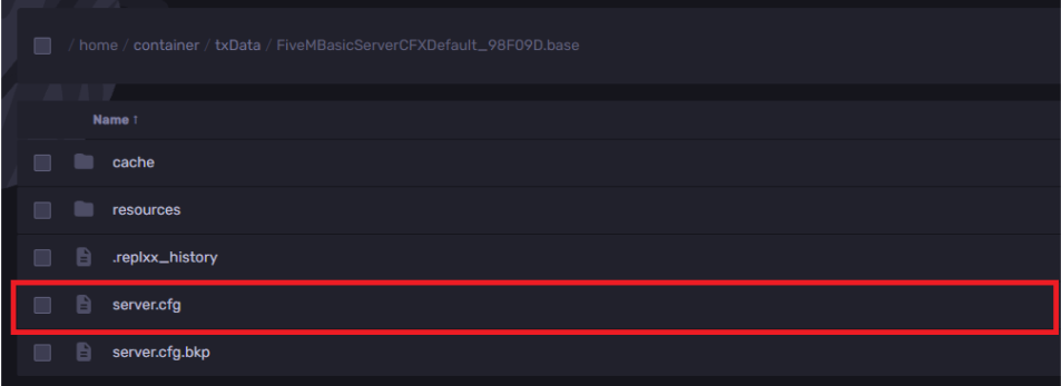 server cfg file location
